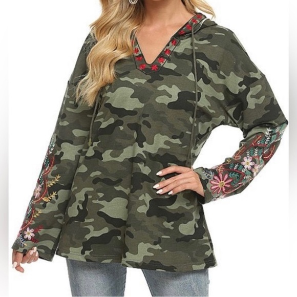 Green Camo Hoodie - Picture 1 of 6